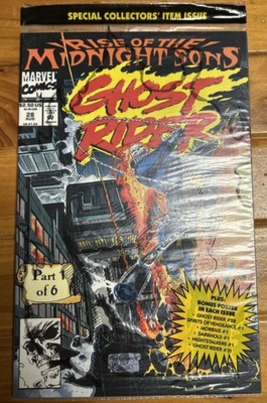 Ghost Rider #28 Rise Of The Midnight Sons Marvel Comics 1992 Sealed NM